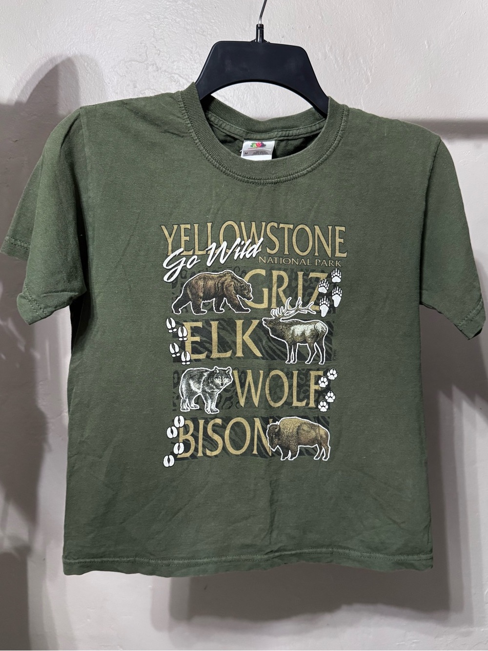 Souvenir Olive Green Yellowstone 'Go Wild' Graphic Tee